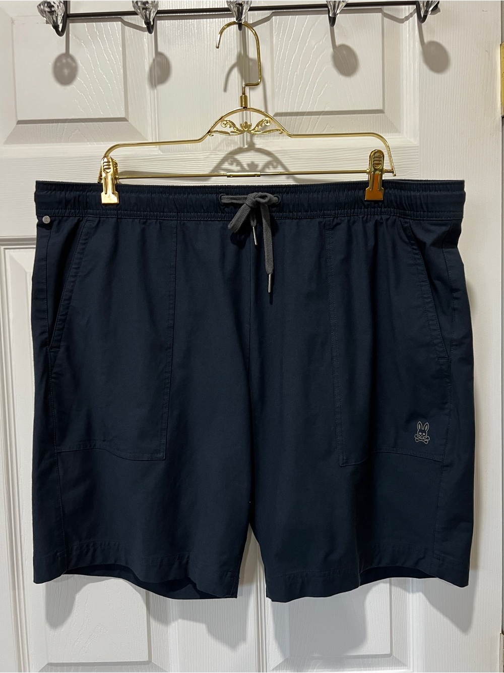 Psycho Bunny Men's Commuter Shorts Cotton Blend Navy Blue Size 40 (XXL)